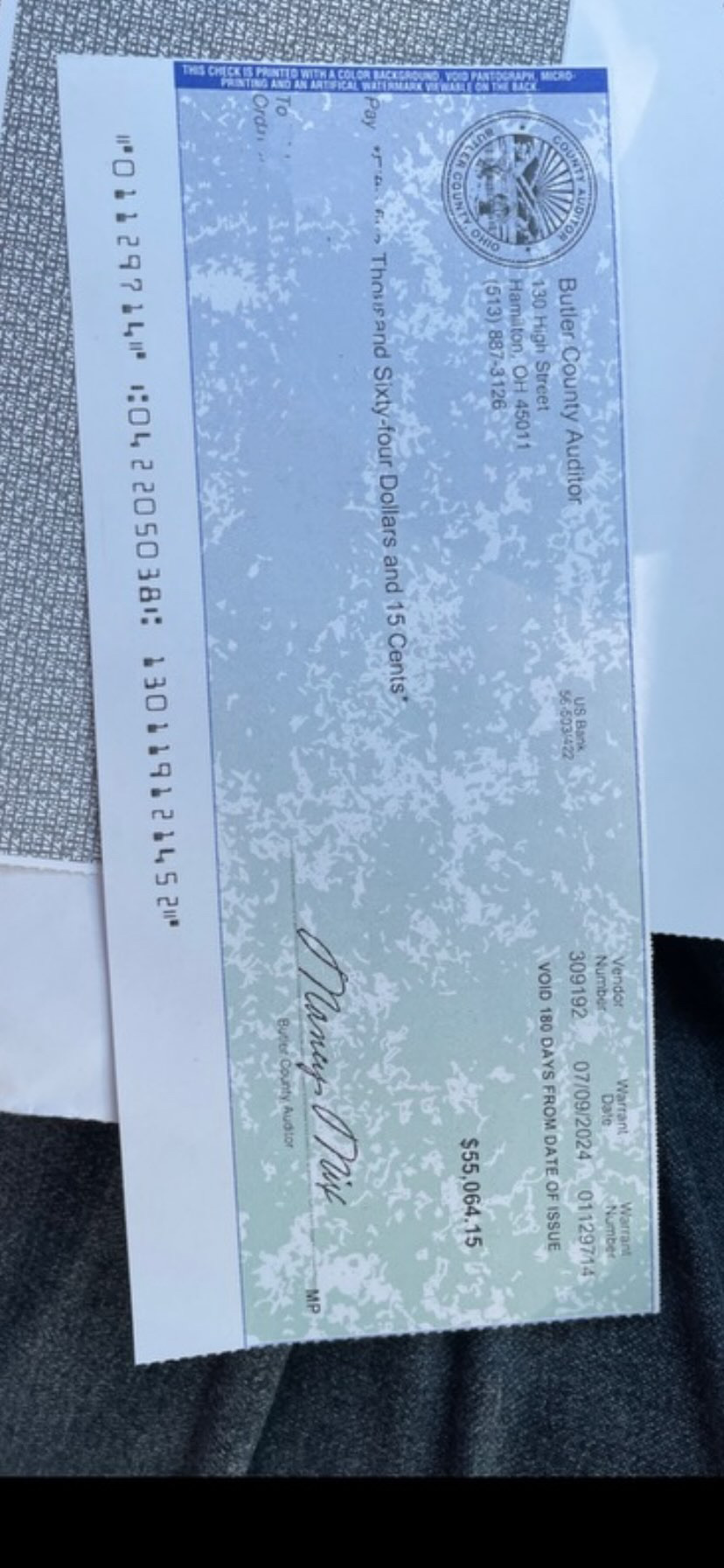 Butler County Auditor surplus