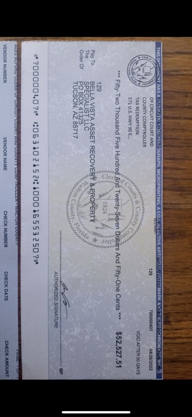 Walton County FL tax redemption